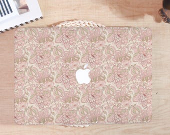 Creative Pink Floral Pattern MacBook Pro 16 Case, Flower Style MacBook Case