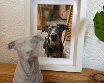 Custom Dog Bust Sculpture, Personalized Pet Portrait 3D Printed, Custom Dog Statue from Photo, Memorial Pet Gift, Dog Lover Present memorial