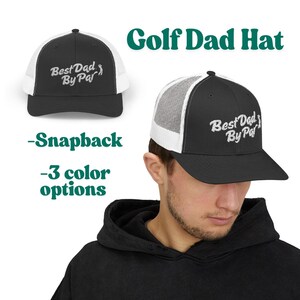 Snapback Trucker Hat Golf Hat for Fathers Day Dad Baseball Cap Father&#39;s Day Gift Golf Lover Hat Golf Hat For Dad Hat For Golf Dads Golf Hat