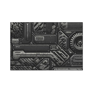 Industrial Floor Mat for Garage or Workshop Heavy Duty Rubber Mat with Steel Plate Camo Design Non-Slip Tough Utility Flooring