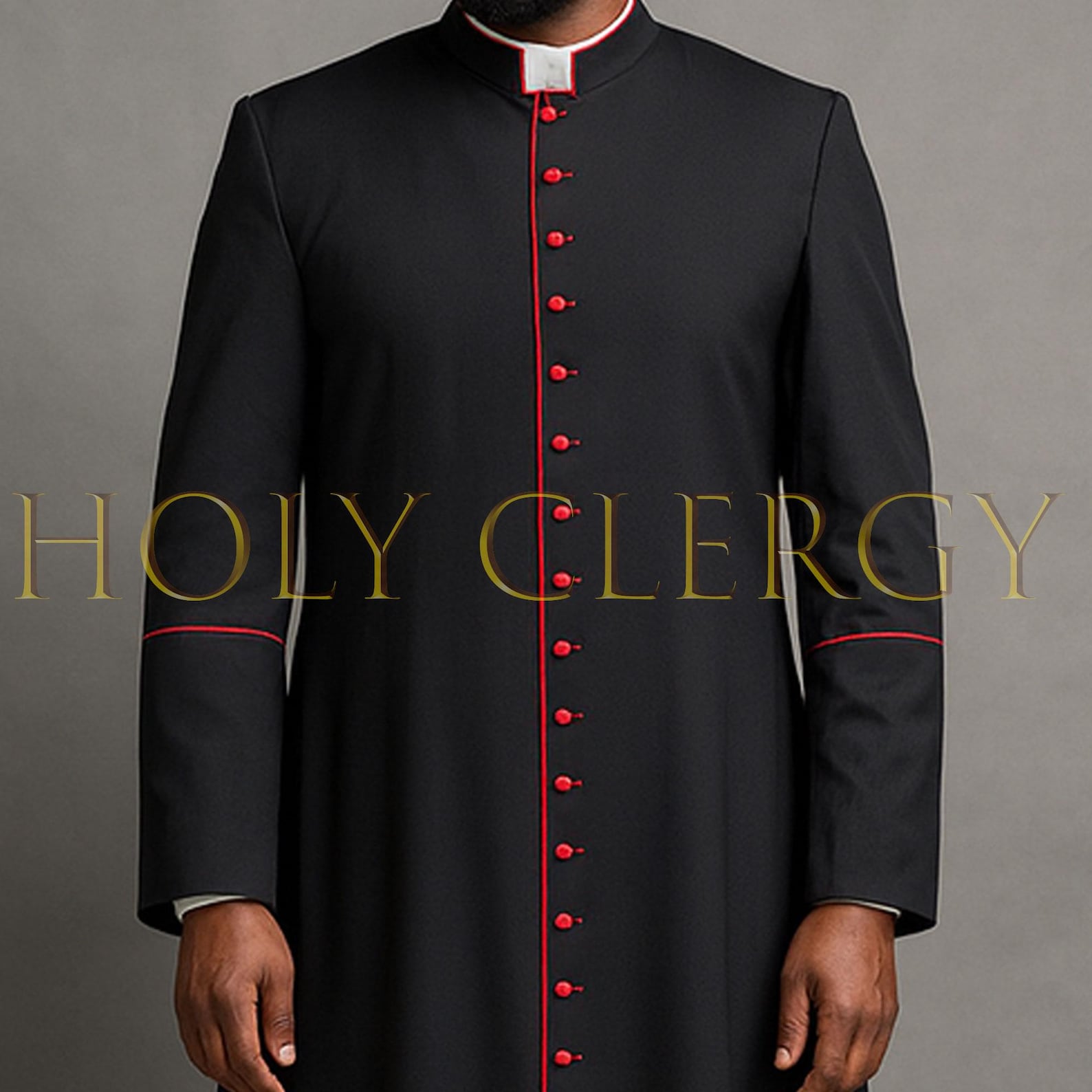 Augustinian Black Robe Roman Black Cassock Robe With Red Trim – Catholic Clergy Vestment - Etsy