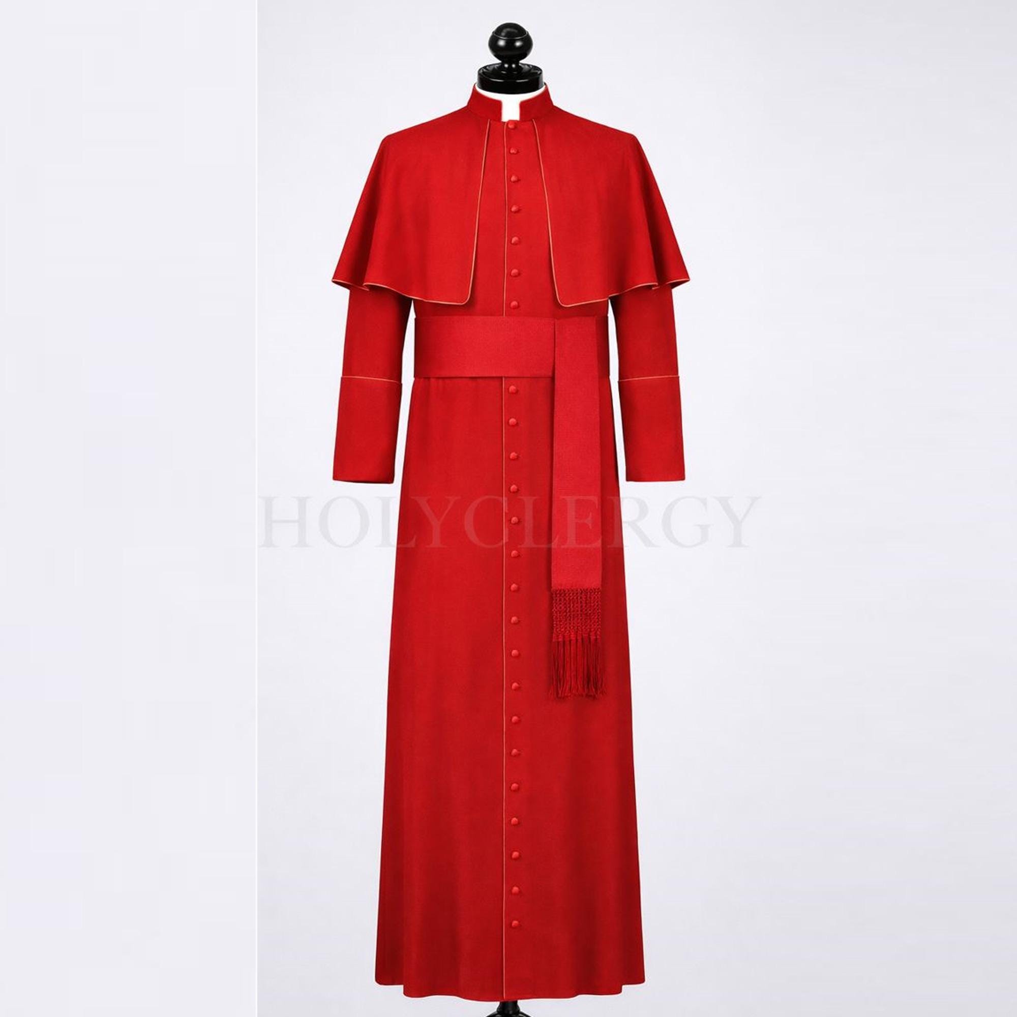 Red Roman Cassock Soutane | Custom Catholic Clergy Choir  display picture 3