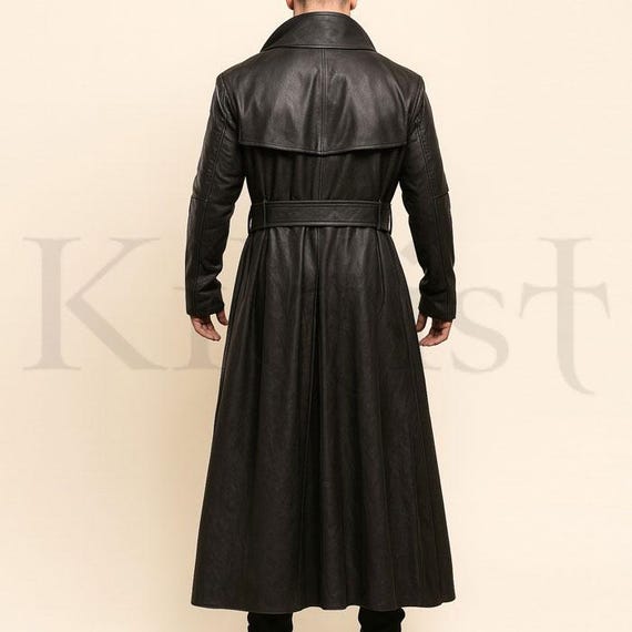 Handmade Sheep Leather Duster Coat: Men's Long Winter Coat - Etsy