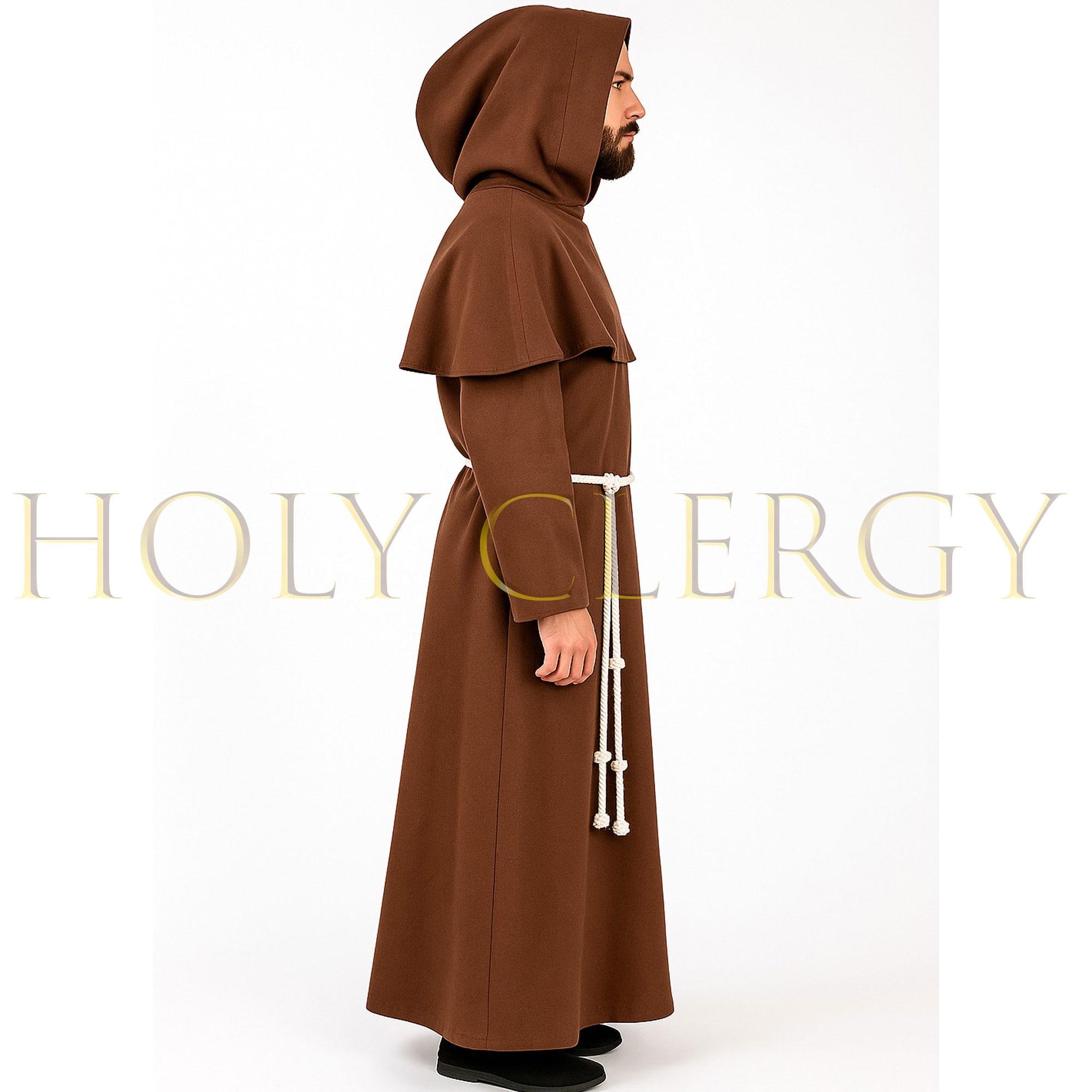 Franscican Robe Religious Franciscan Monk Robe Medieval Clergy Habit for Ren Faire ...