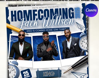 Homecoming King Flyer, Homecoming Election Flyer, Homecoming Campaign Flyer, Vote Homecoming, HOCO Flyer, Vote for me Flyer, Canva Editable