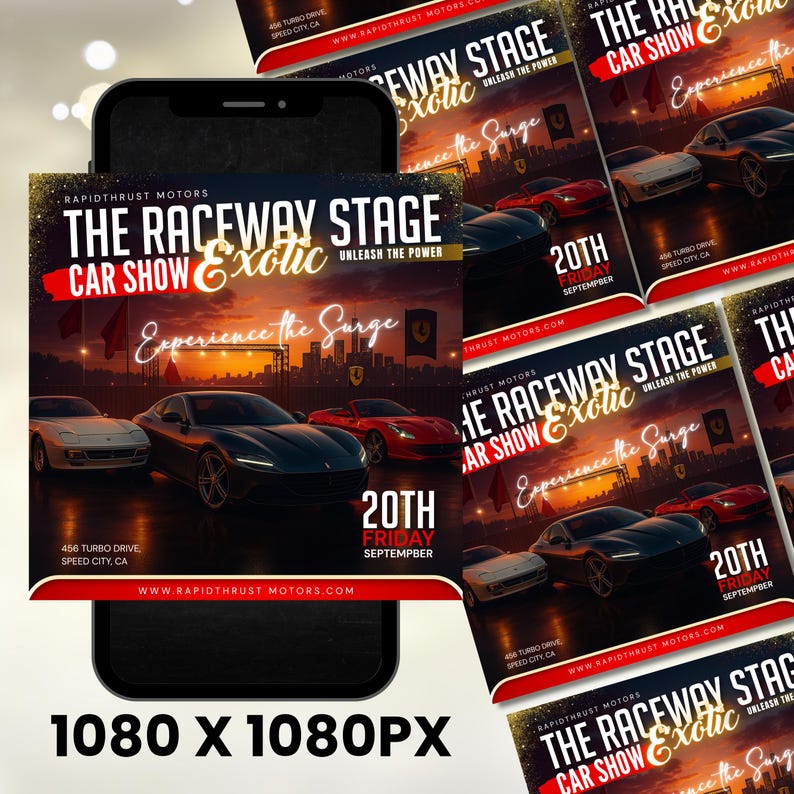 Exotic Car Show Flyer Template, Car Enthusiasts Event, Auto Show Invitation, Car Show Event, Car Sale, Auto Business Event, Exotic Car Show Flyer Template | Editable Canva Template for Car Enthusiasts Event | Auto Show Invitation Promotion Design, Auto Business Event flyer, Car Show Event Invitation, Social Media Flyer, Car Sale Template, Canva Editable, Instant Download, Canva Editable
