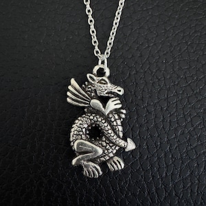 Sea Dragon Necklace, Dragon Charm, mythology jewelry, fairy tale Jewelry, Folklore Necklace, dragon pendant, sea serpent Jewlery
