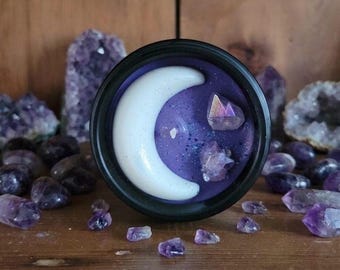 Soy wax candle - Crystal Moon - Cactus Flower