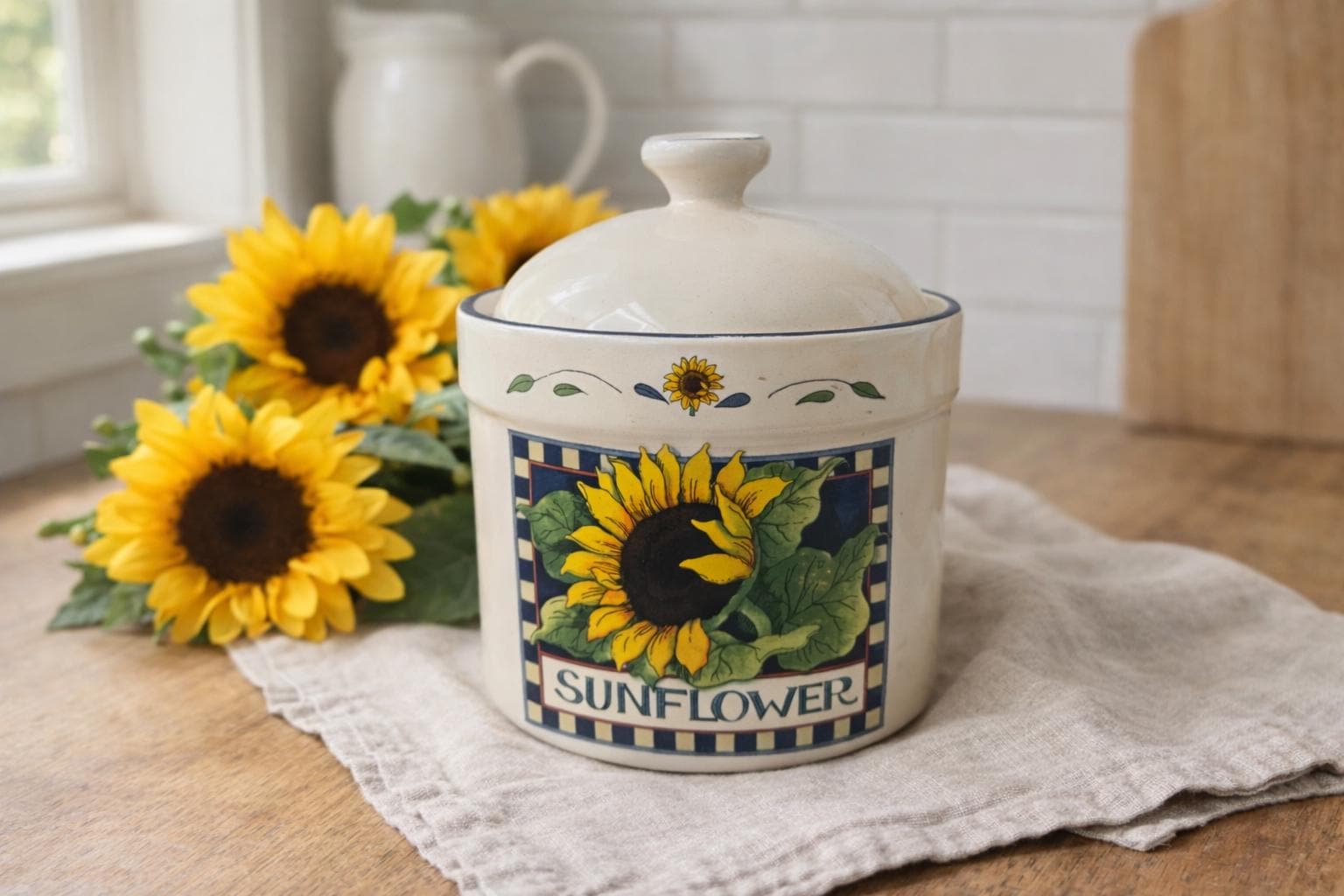 Susan Winget Sunflower Canisters - Etsy