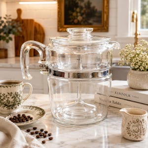 Pyrex Coffee Stovetop Vintage Percolator - Etsy