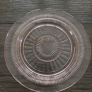 vintage PINK depression glass dessert plate 6&quot;