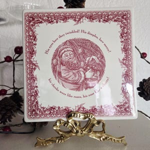 Noble Excellence Vintage Twas the Night Before Christmas tile trivet