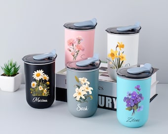 Custom Engraved Stainless Steel Tumblers with Lid | Personalized Insulated Travel Mugs for Men and Women | Unique Gift for Any Occasion