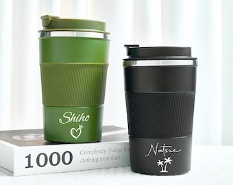 Customized Stainless Steel Tumblers with Name, Personalized Travel Mug, Engraved Wine Tumbler, Monogrammed Coffee Cup for Her