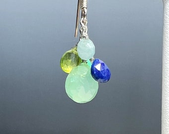 Gemstone Cluster Earrings