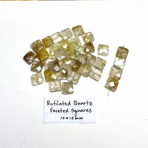 Gemstone Pillow and Faceted Square Beads
