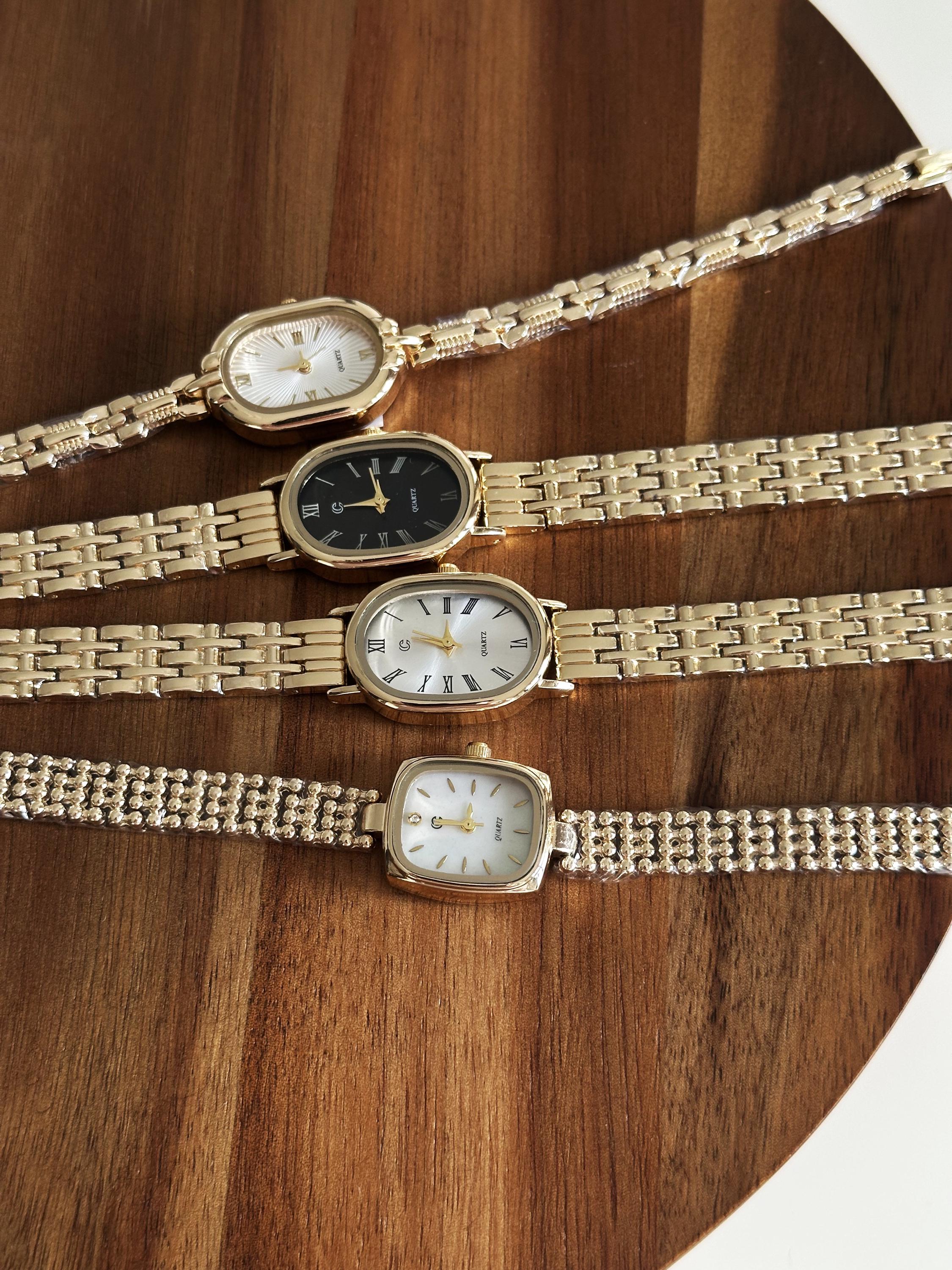 Pvnktval Vintage Gold-Tone Square Face Ladies Watch Vitnage Seiko 5420 Ladies Gold Tone Tank Watch Square Retro  main image 2
