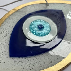 Handmade Evil Eye Ornament, Glass Nazar Amulet, Protective Wall Hanging Decor, Blue Evil Eye for Home, Unique Turkish Evil Eye Door Hanging