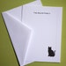 Black Cat Personalized Stationery - Set of 10 Flat Paneled Cards - Etsy