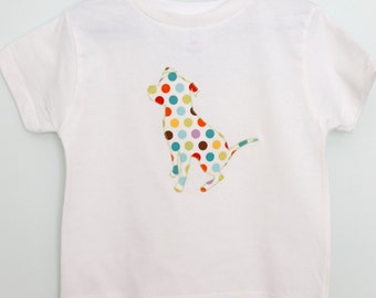 Pit Bull baby toddler t-shirt in multi-color polka dots - Size 4T