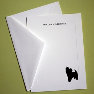Yorkshire Terrier Papelería Personalizada - Conjunto de 10 tarjetas de panel plano