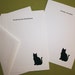 Black Cat Personalized Stationery - Set of 10 Flat Paneled Cards - Etsy
