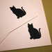 Black Cat Personalized Stationery - Set of 10 Flat Paneled Cards - Etsy