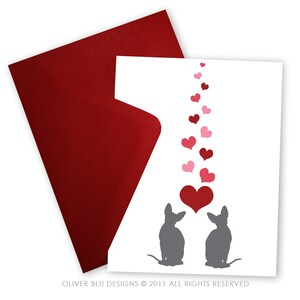 Sphynx Cats in Love - carte de la Saint-Valentin personnalisé avec votre message