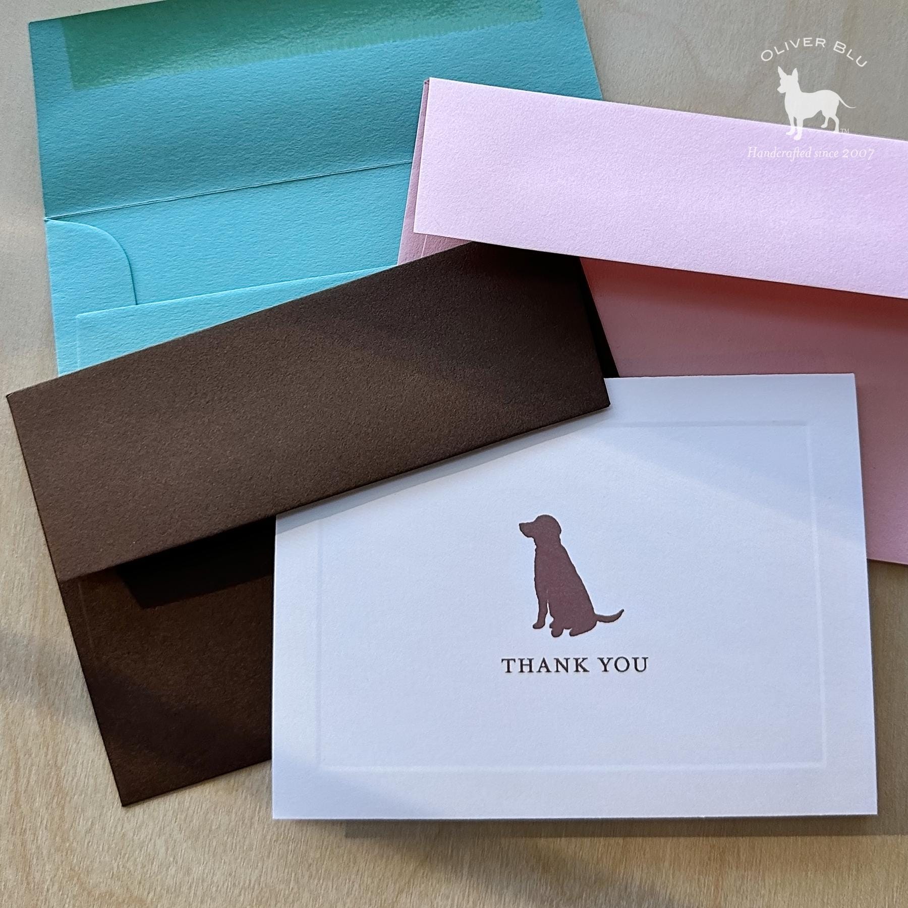 Personalized Chocolate Lab Stationery – Any Breed Silhouette – Fold ...