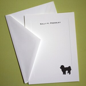Papelería personalizada maltesa - Conjunto de 10 tarjetas de panel plano