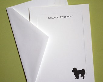 Maltese Personalized Stationery - Set of 10 flat paneled cards