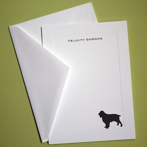 Papelería personalizada Cocker Spaniel - Conjunto de 10 tarjetas de paneles planos