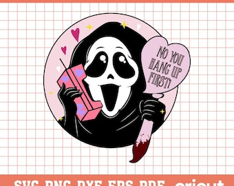 Scream Ghostface SVG | Halloween Movie Quote, Cricut Silhouette (Digital Cut File)