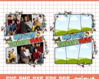 Plantilla de collage de fotos de Feliz Navidad / Diseño Canva (Descarga digital)