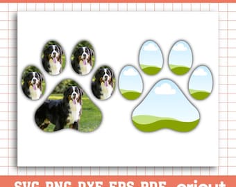 Dog Paw Print Canva Template | Pet Keepsake Design (Digital Download)