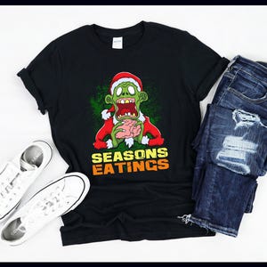 ゾンビサンタクロース | 季節の食べ物 | 面白いクリスマスゾンビ | ハロウィン | モンスター | アンデッド | Tシャツ | タンクトップ | スウェットシャツ | パーカー