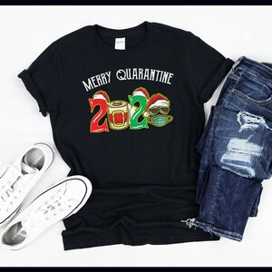 Buon Quarantena 2020 / Volto di Babbo Natale / Rotolo di carta igienica con mascherina / Blocco / Natale / Maglietta / Canotta / Felpa / Felpa con cappuccio