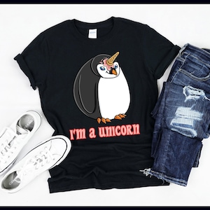 Ich bin ein Einhorn | Pinguin mit Eistüte | Lustige Pinguine | Arktis Zootier | Einhörner | T-Shirt | Tank-Top | Pullover | Kapuzenpullover