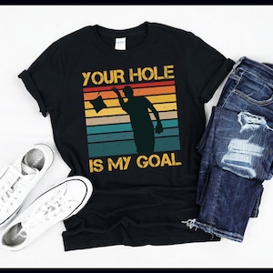 votre trou est mon objectif | Coucher de soleil rétro vintage | Jeu de Cornhole | Pouf poire | Étudiant | Fête | -shirt | Débardeur | Sweat-shirt | Sweat à capuche