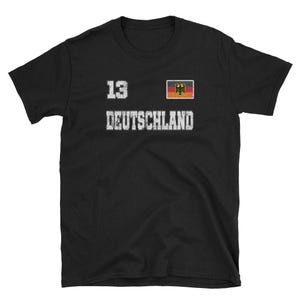 German Flag T-Shirt Soccer Germany Deutschland Tee Russia 2018 Gift Fussball Football World Cup Fan Gift for Men and Women