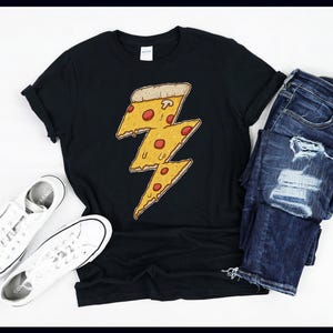 Maglietta Pizza Flash / Simbolo del fulmine della pizza del supereroe / Regalo per gli amanti della pizza italiana / Maglietta / Canotta / Felpa / Felpa con cappuccio