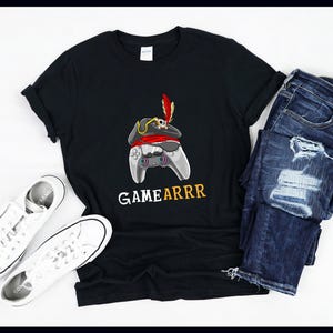 Gamearrr Gamer Pirate Hat Gaming-videogamecontroller | T-shirt | Tanktop | Sweater | Hoodie