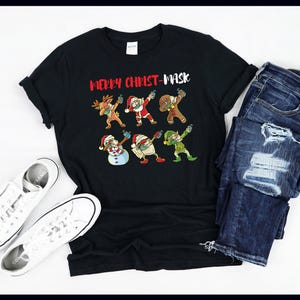 Merry Christ-Mask 2020 / Dabbing Babbo Natale Elfo Rudolph Pupazzo di neve Rotolo di carta igienica / Maschera per il viso / T-shirt / Canotta / Felpa / Felpa con cappuccio