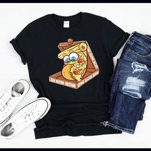 Maglietta Om Nom Pizza / Divertente amante della pizza / Regalo di cibo italiano per matematico / Insegnante di matematica / T-shirt / Canotta / Felpa / Felpa con cappuccio