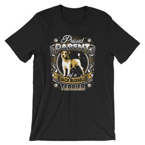 Dumny rodzic Jack Russell Terrier UNISEX T-shirt dla miłośników psów