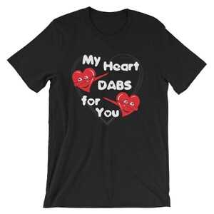 Shirt My Heart Dabs For You | Schattig Valentijnsdag-T-shirt UNISEX Leuk Dabbing Heart Emoji Valentijnsdagcadeau voor haar en hem