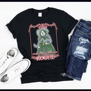 Rogue | Dungeons and Bunnies | Nerdy Rabbit | Bunny | RPG D20 Dice | Role-Play Game | Gamer| T-Shirt | Tank Top | Sweatshirt | Hoodie