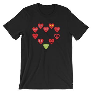Herz Emojis Shirt Liebe Emoji T-Shirt Unisex Emoji T Shirt Valentinstag Geschenk