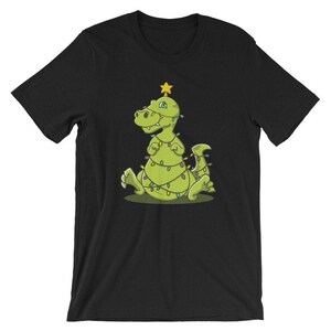 Tree Rex T-Shirt Funny Tyrannosaurus Dinosaur T-Rex Christmas Tree Tee Shirt Unisex Women Men Kids Holiday Gift Idea