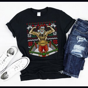 Santa Claus Boxing MMA Champ Boxer Ugly Christmas Sweater | T-Shirt | Tank Top | Sweatshirt | Hoodie